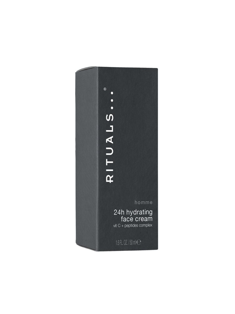 Beauty RITUALS Creams And Lotions | The Rituals Homme 24H Hydrating Face Cream Black