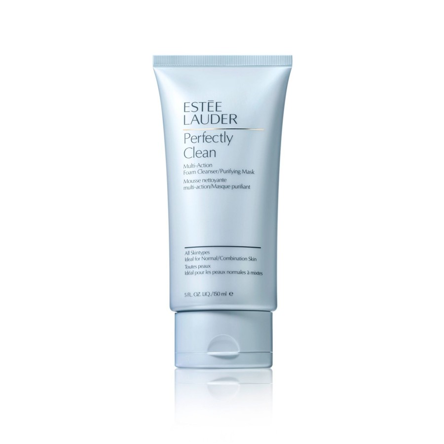 Beauty ESTÉE LAUDER Face Masks | Est Ae Lauder Perfectly Clean Multi-Action Foam Cleanser/Puryfying Mask 150 Ml Light Blue