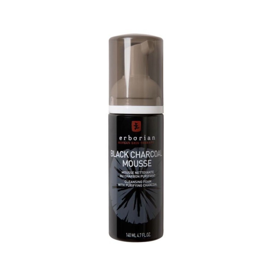 Beauty ERBORIAN Face Cleansers | Charcoal Mousse - Carbon Cleansing Foam Black