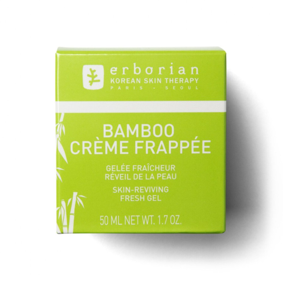 Beauty ERBORIAN Scrubs And Exfoliators | Bamboo Cream Frappee - Fresh Plumping Face Gel Light Green