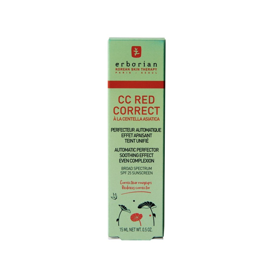 Beauty ERBORIAN Complexion | Cc Red Correct - Redness Corrector Green