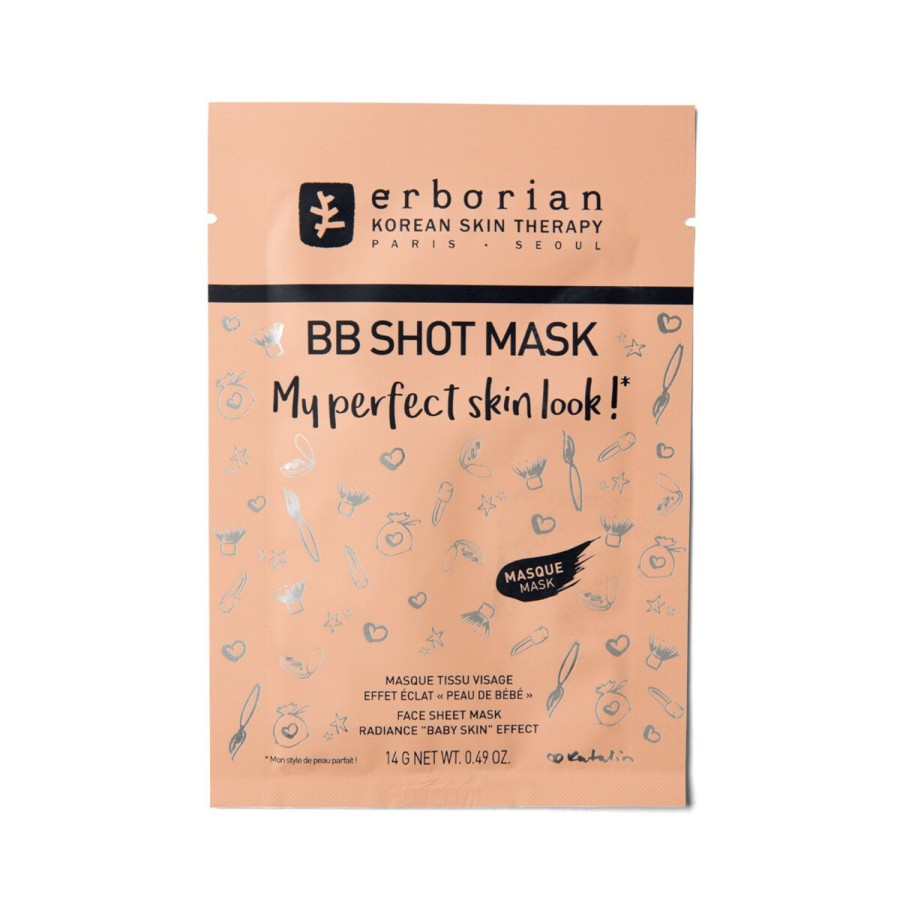 Beauty ERBORIAN Face Masks | Bb Shot Mask - Fabric Mask For A "Baby Skin" Effect Pink