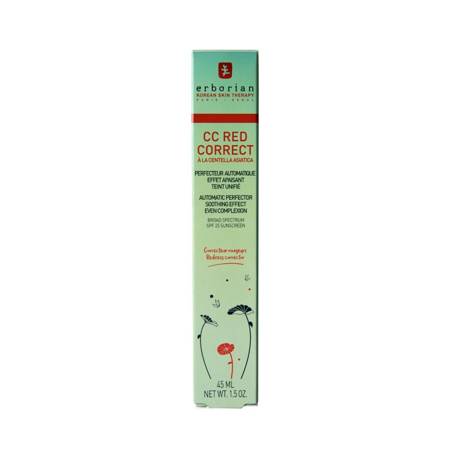 Beauty ERBORIAN Complexion | Cc Red Correct - Redness Corrector Green