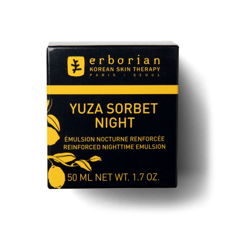 Beauty ERBORIAN Moisturizers | Yuza Sorbet Night - Night Cream With Vitamin C Yellow