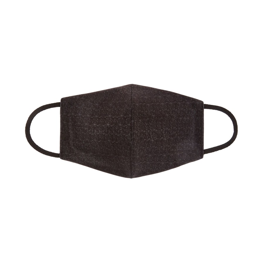 Beauty COINCASADESIGN | Washable Mask In Denim Fabric Black