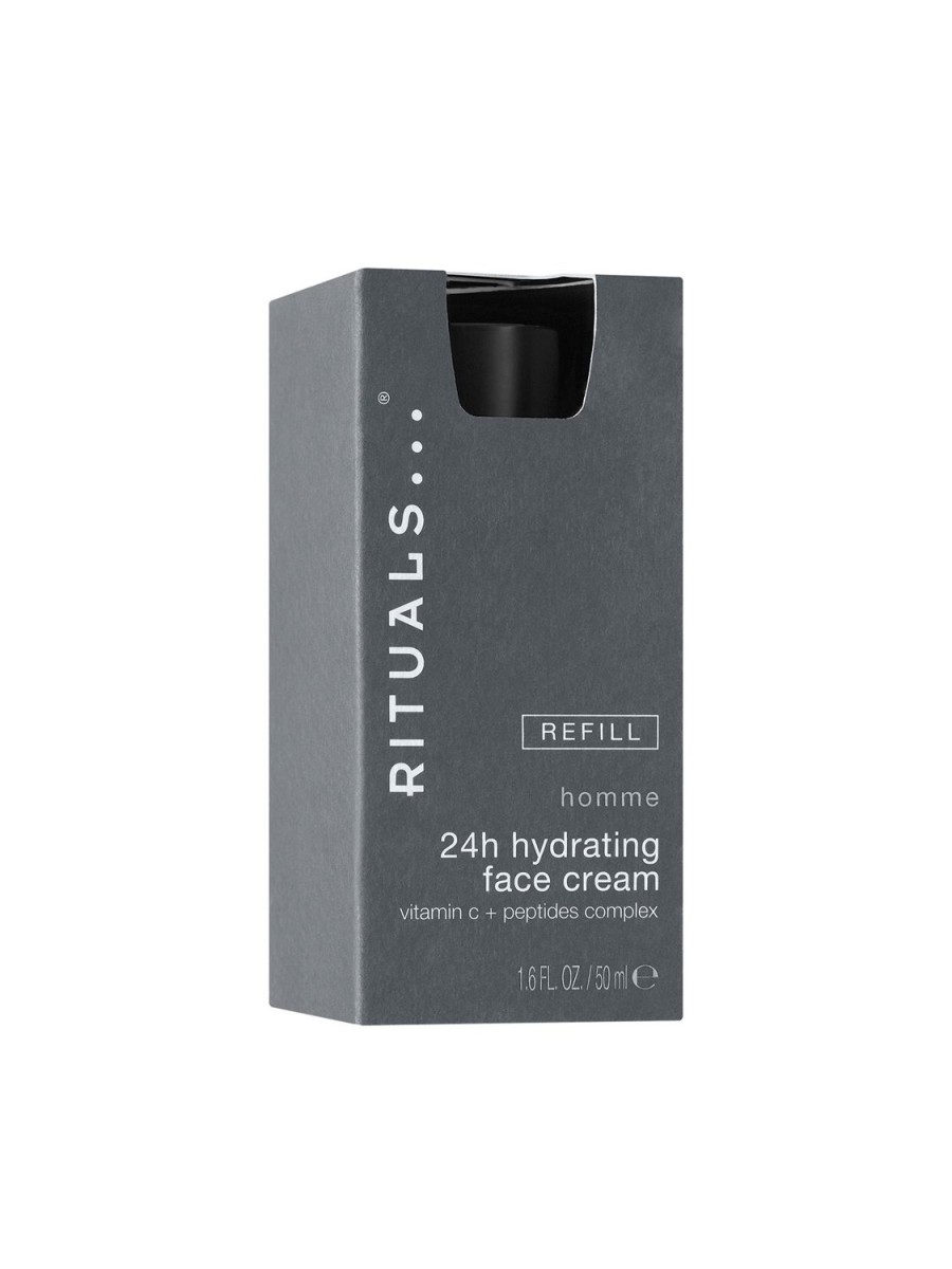 Beauty RITUALS Creams And Lotions | The Rituals Homme 24H Hydrating Face Cream Refill Black