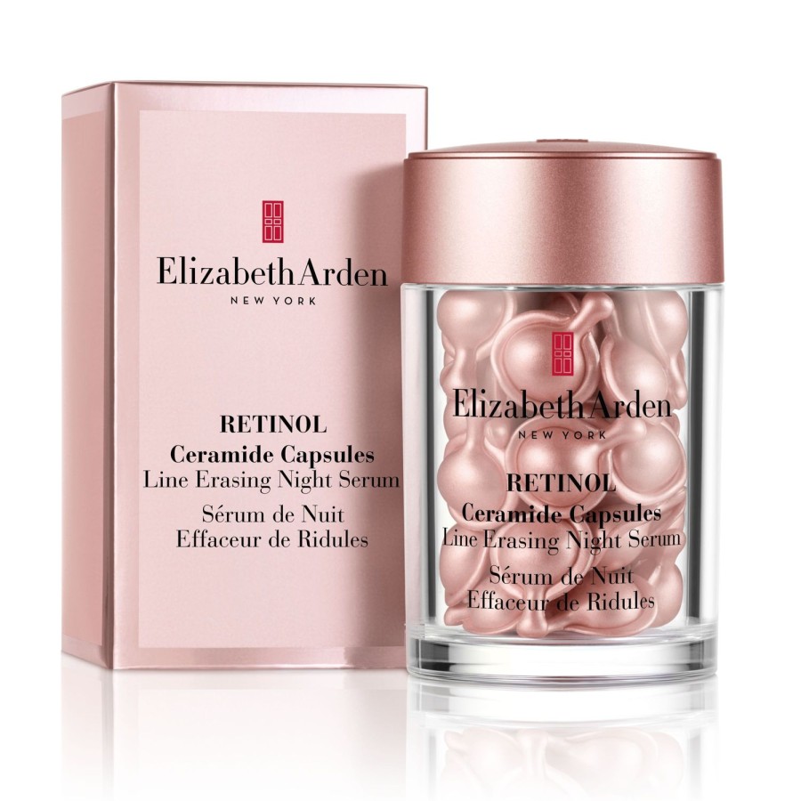 Beauty ELIZABETH ARDEN Antiageing | Retinol Ceramide Capsules Line Erasing Night Serum, 30 Capsules Pink