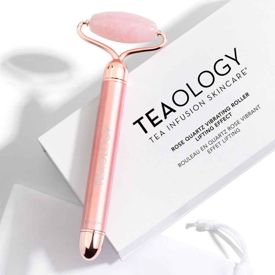 Beauty TEAOLOGY Antiageing | Rose Quartz Vibrating Face Roller White