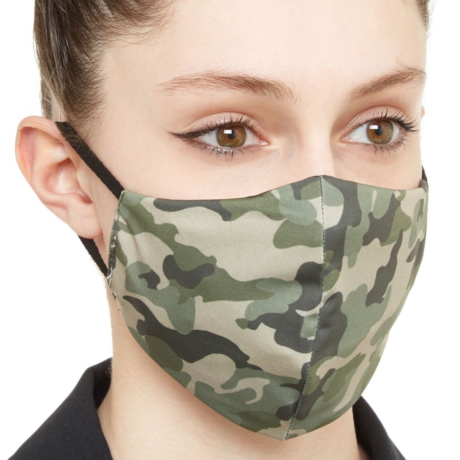 Beauty COINCASADESIGN | Washable Mask In Camouflage Fabric Dark Green