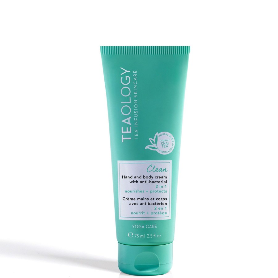 Beauty TEAOLOGY Body Treatment | Teaology Clean Hand & Body Cream W/Anti-Bacterical 75 Ml Light Blue