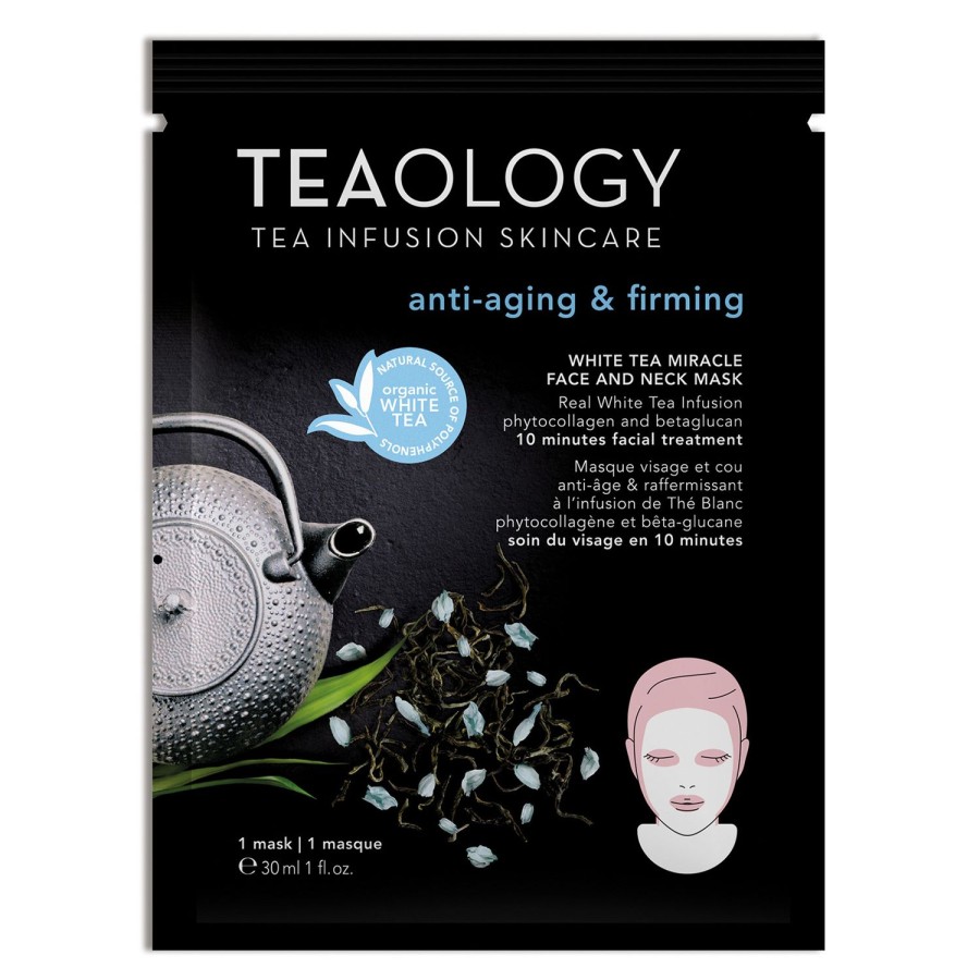 Beauty TEAOLOGY Face Masks | White Tea Miracle Face And Neck Mask Anti-Aging & Firming 30 Ml Black