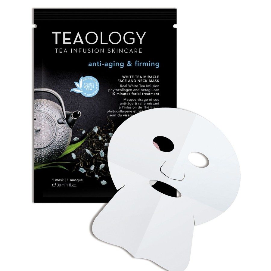 Beauty TEAOLOGY Face Masks | White Tea Miracle Face And Neck Mask Anti-Aging & Firming 30 Ml Black