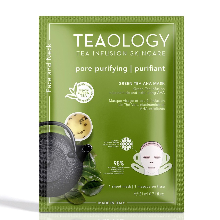 Beauty TEAOLOGY Face Masks | Green Tea Aha + Bha Mask White