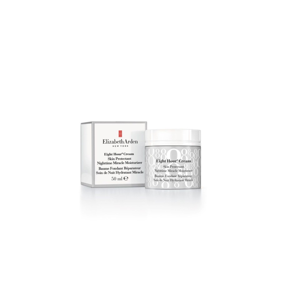 Beauty ELIZABETH ARDEN Moisturizers | Eight Hour Cream Skin Protectant Nighttime Miracle Moisturizer 50 Ml White