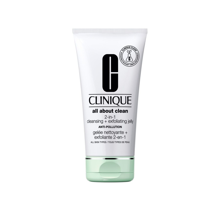 Beauty CLINIQUE Scrubs And Exfoliators | Clinique All About Clean 2 In 1 Cleansing + Exfoliating Jelly 150 Ml White