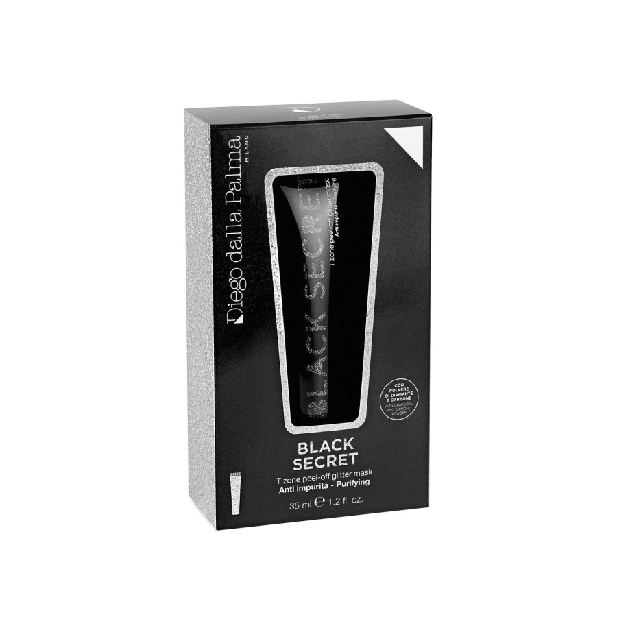 Beauty DIEGO DALLA PALMA Face Masks | Secret - T-Zone Peel Off Glitter Mask Black