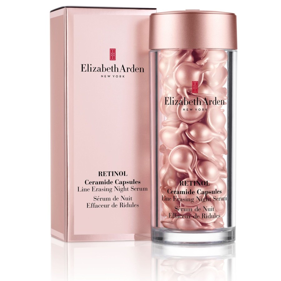 Beauty ELIZABETH ARDEN Antiageing | Retinol Ceramide Capsules Line Erasing Night Serum, 60 Capsules Pink