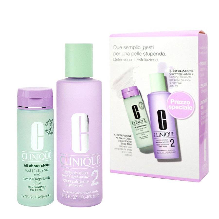 Beauty CLINIQUE | Clinique - Set Clarifying Lotion 400 Ml - For Dry To Normal Skin White