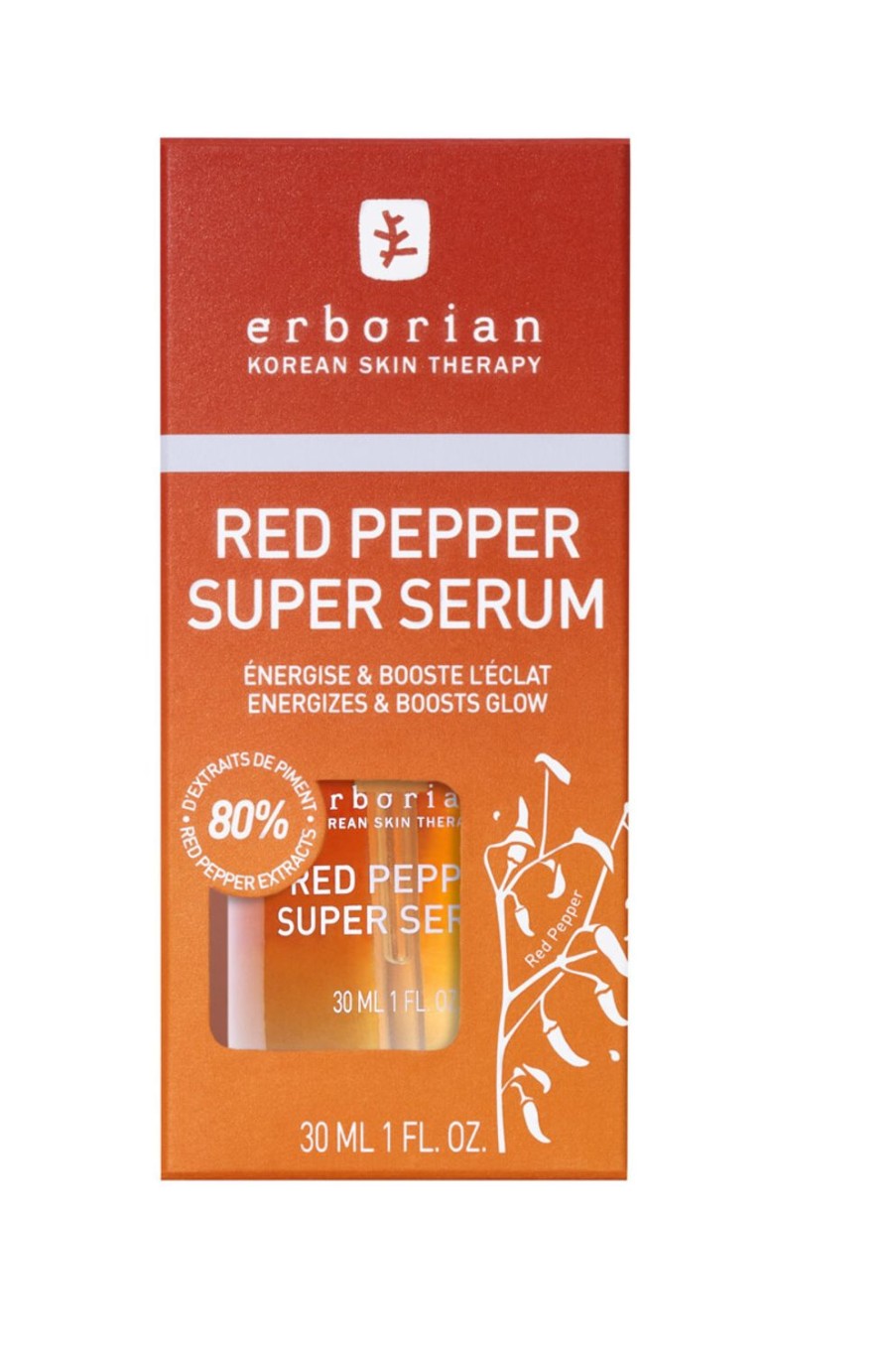 Beauty ERBORIAN Moisturizers | Red Pepper Super Serum - Serum Coral Red