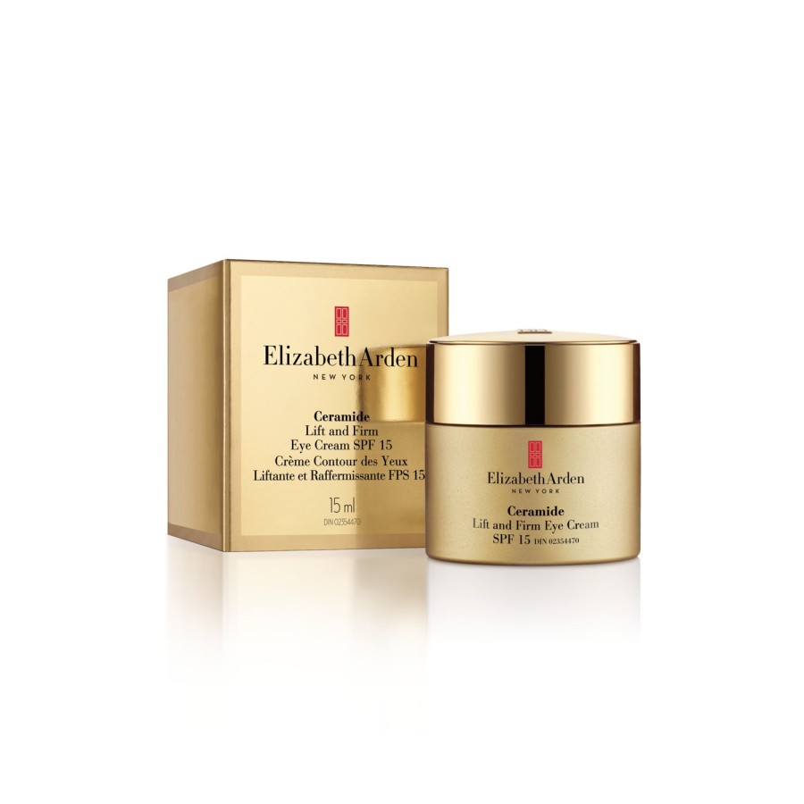 Beauty ELIZABETH ARDEN Antiageing | Ceramide Lift And Firm Eye Cream Sunscreen Spf 15 - 14,4 Gr Golden Yellow