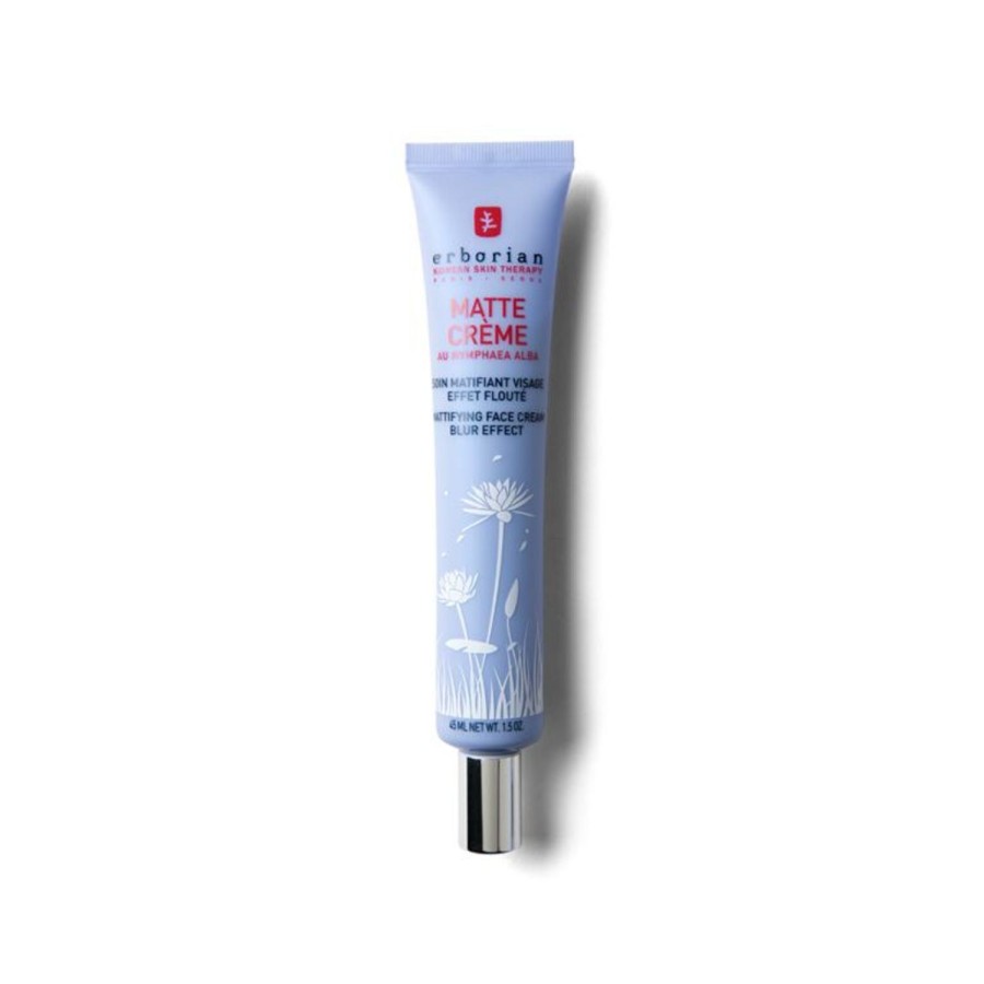 Beauty ERBORIAN Moisturizers | Matte Cream - Mattifying Cream Light Blue