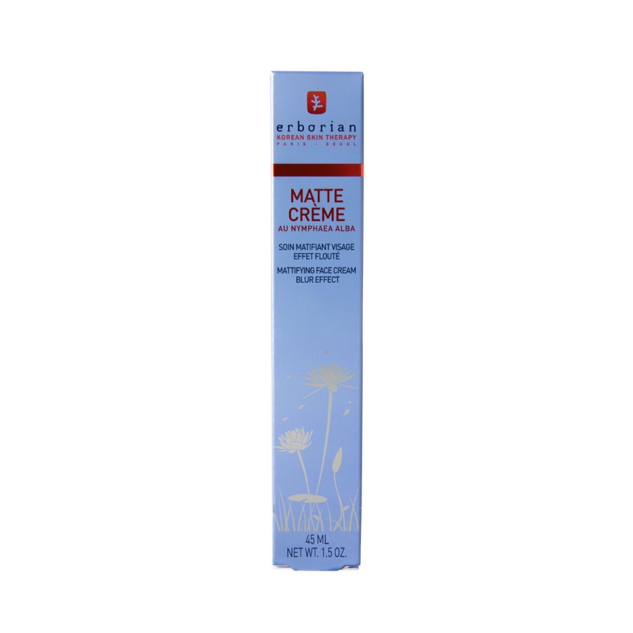 Beauty ERBORIAN Moisturizers | Matte Cream - Mattifying Cream Light Blue