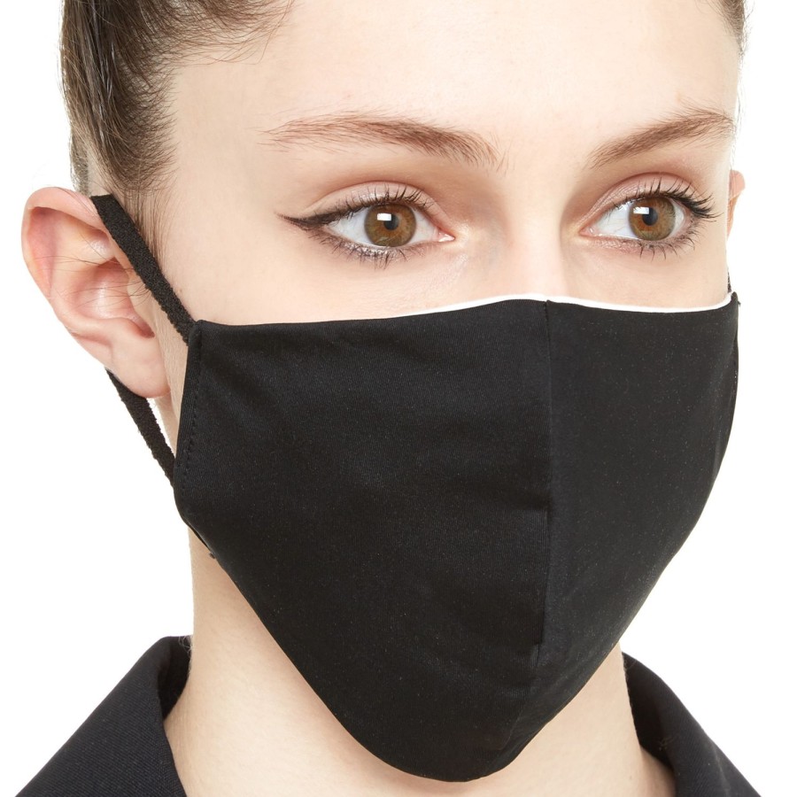 Beauty COINCASADESIGN | Solid Color Fabric Washable Mask Black